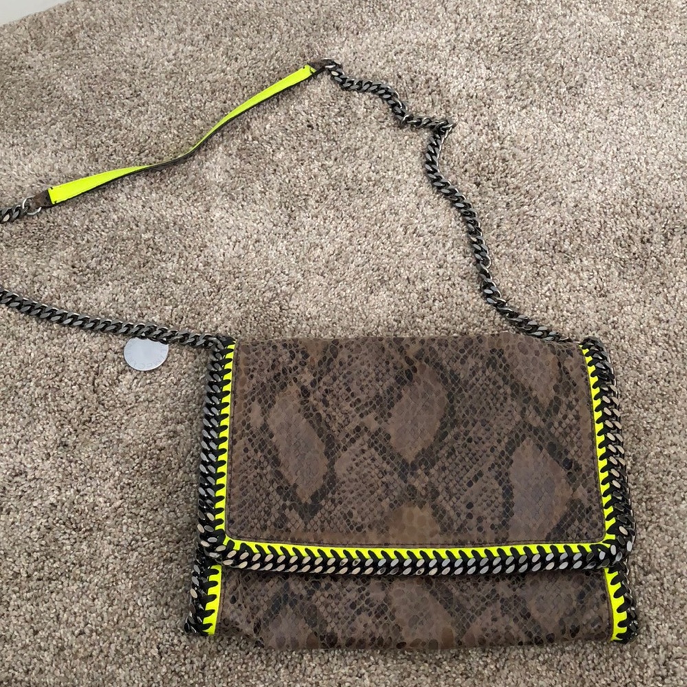 Stella McCartney python and neon bag